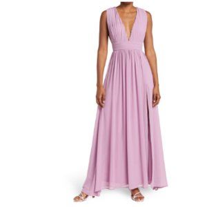 Floor length lavender gown